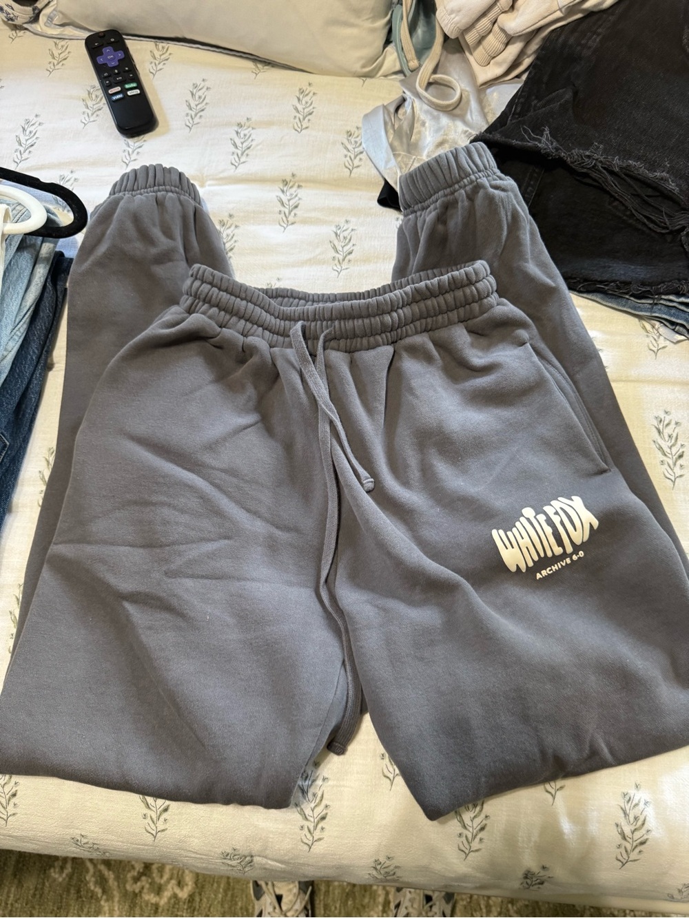 White fox sweatpants